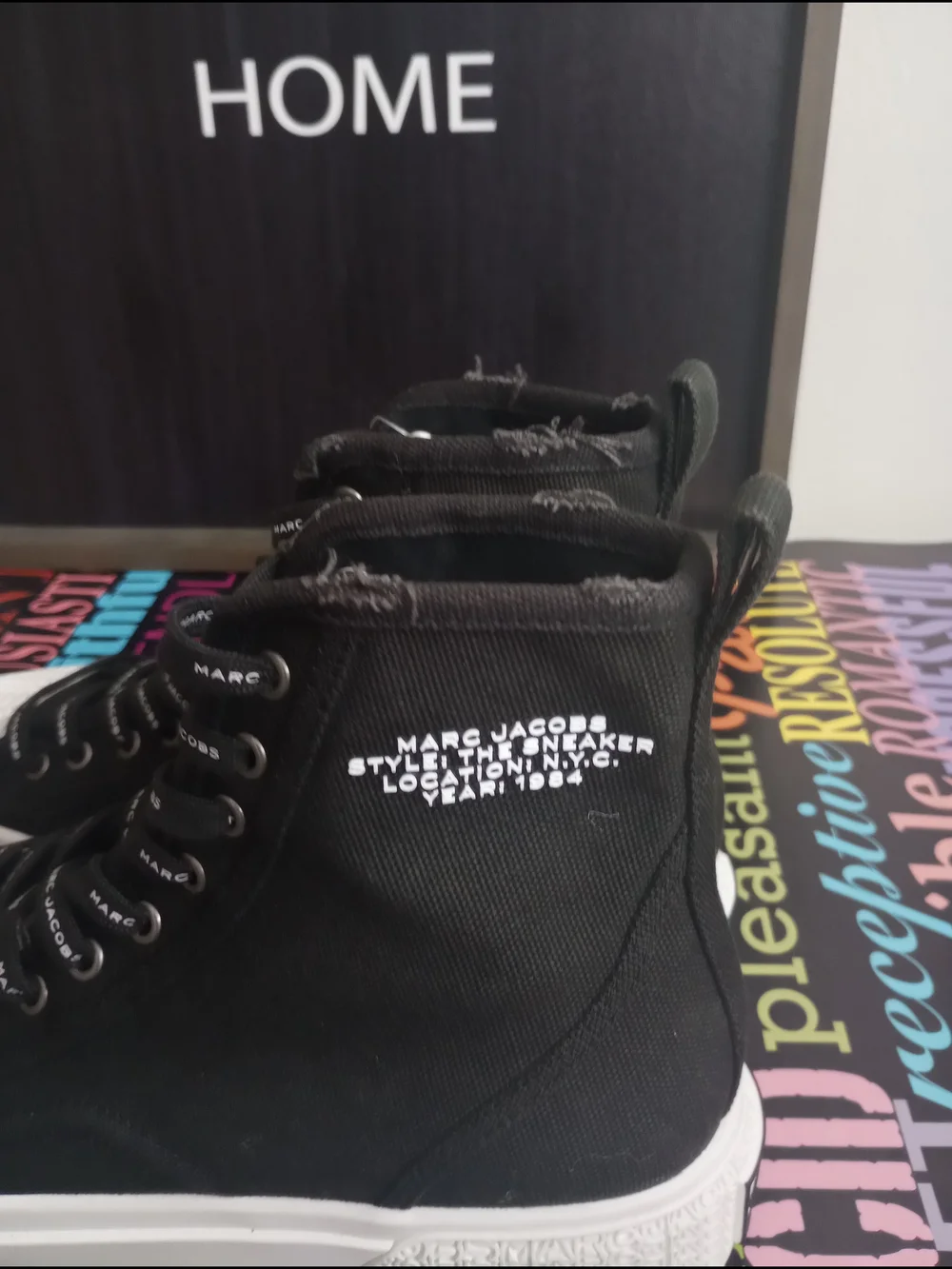 Black Canvas Marc Jacob High-Top Sneakers!.